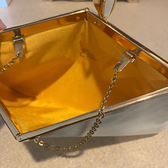 Etra 50’s Vintage Beige Leather Clutch EUC - Picture 7 of 7